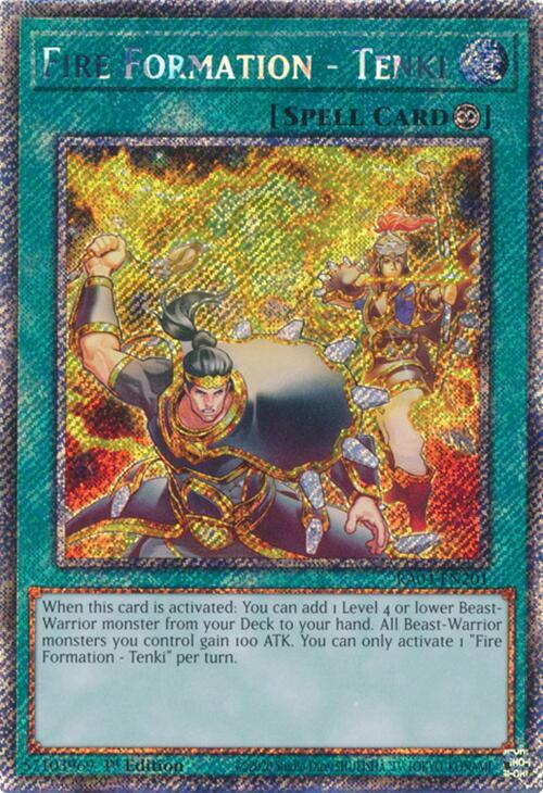 Fire Formation - Tenki - RA04-EN201 - (Platinum Secret Rare) - 1st Edition